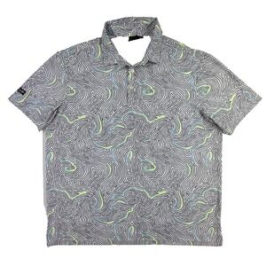 Sunday Swagger Ripple Wave Print Polo Golf Mens 2XL